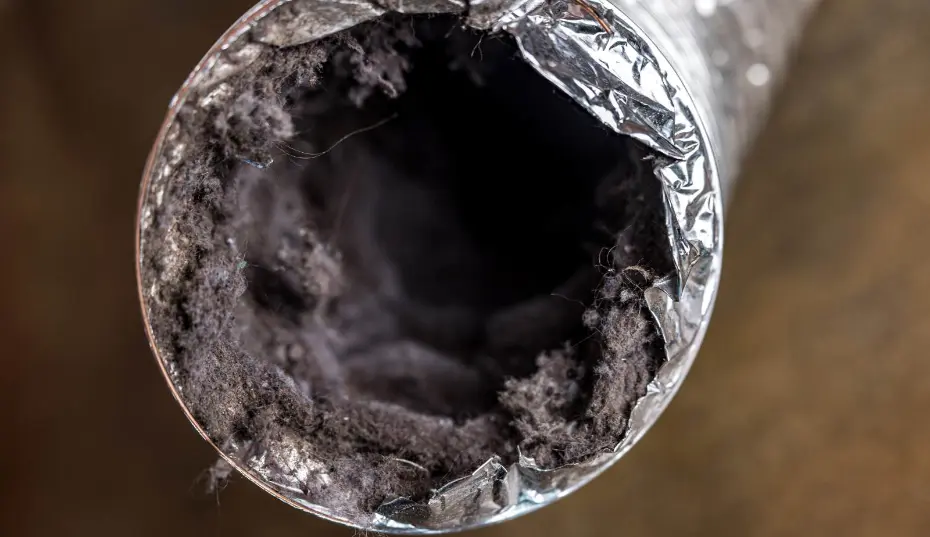 Professional HEPA duct cleaning and negative air setup for HVAC mold removal in Orange County, CA.